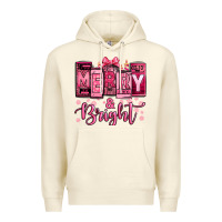Sandshell merry and bright pink Christmas Premium Hoodie - Jasminsmagicworld