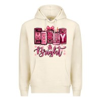Tofu merry and bright pink Christmas Premium Hoodie - Jasminsmagicworld