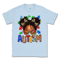 Dusty Blue autism afro girl Classic Tee - texasbilliewilder