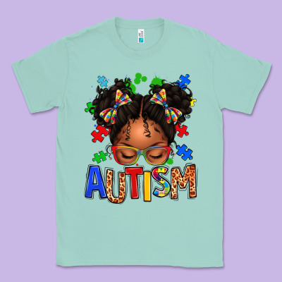 Autism Afro Girl Classic Tee Designed By Texasbilliewilder