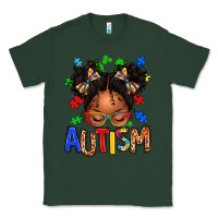 Sports Green autism afro girl Classic Tee - texasbilliewilder