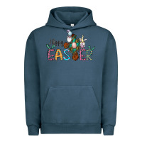 Pigment Midnight Navy cross rabbit gnomes happy easter Urban Hoodie - Jasminsmagicworld