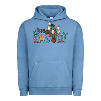 Pigment Pebble Blue cross rabbit gnomes happy easter Urban Hoodie - Jasminsmagicworld
