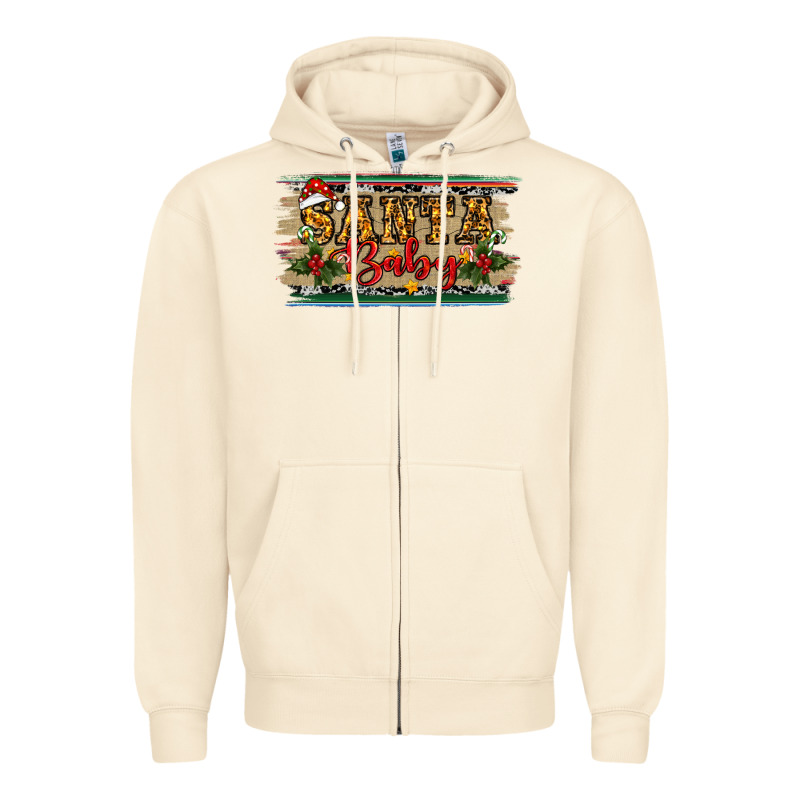 Santa Baby Western Christmas Zipper Hoodie by RanaPortraitStore | Teevron