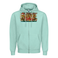 Seafoam Santa Baby Western Christmas Zipper Hoodie - RanaPortraitStore