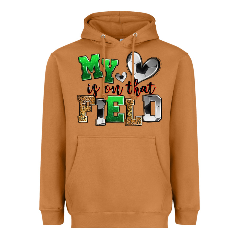 My Heart Is On That Field Soccer Heavyweight Hoodie by Zillion Design Studio | Teevron