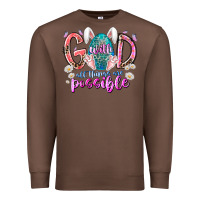 Chestnut with god all things are possible Premium Sweatshirt - RacoonDesign