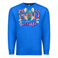 True Royal with god all things are possible Premium Sweatshirt - RacoonDesign