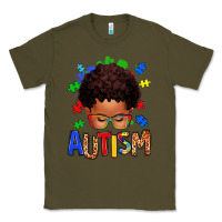Army Green autism afro kid Classic Tee - texasbilliewilder