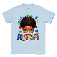 Dusty Blue autism afro kid Classic Tee - texasbilliewilder