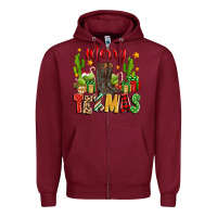 Burgundy merry texmas Zipper Hoodie - Zillion Design Studio