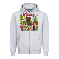 Heather Grey merry texmas Zipper Hoodie - Zillion Design Studio