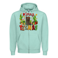 Seafoam merry texmas Zipper Hoodie - Zillion Design Studio