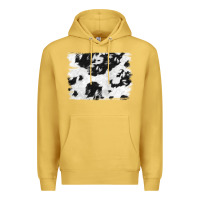 Antique Gold black and white cowhide backround Premium Hoodie - NancyCooperArtShop