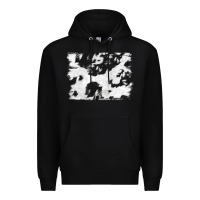Black black and white cowhide backround Premium Hoodie - NancyCooperArtShop