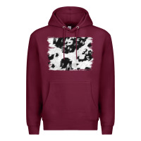 Burgundy black and white cowhide backround Premium Hoodie - NancyCooperArtShop