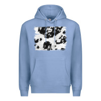 Colony Blue black and white cowhide backround Premium Hoodie - NancyCooperArtShop