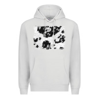 Dove Grey black and white cowhide backround Premium Hoodie - NancyCooperArtShop