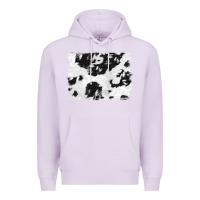 Lilac black and white cowhide backround Premium Hoodie - NancyCooperArtShop