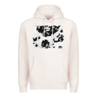 Pale Pink black and white cowhide backround Premium Hoodie - NancyCooperArtShop