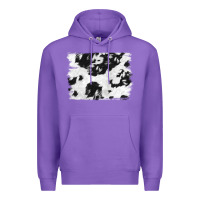 Purple black and white cowhide backround Premium Hoodie - NancyCooperArtShop
