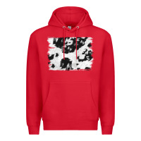 Red black and white cowhide backround Premium Hoodie - NancyCooperArtShop