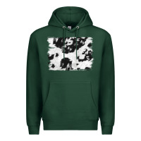 Sports Green black and white cowhide backround Premium Hoodie - NancyCooperArtShop
