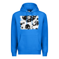 True Royal black and white cowhide backround Premium Hoodie - NancyCooperArtShop