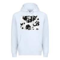 White black and white cowhide backround Premium Hoodie - NancyCooperArtShop