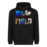 Black my heart is on that field baseball Heavyweight Hoodie - Zillion Design Studio