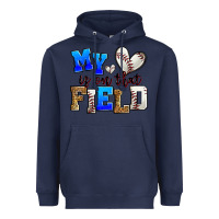 Navy my heart is on that field baseball Heavyweight Hoodie - Zillion Design Studio