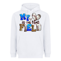 White my heart is on that field baseball Heavyweight Hoodie - Zillion Design Studio