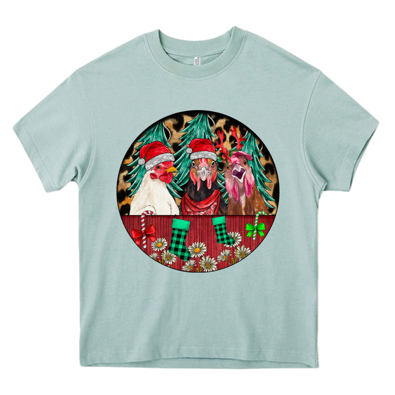 Chickens Heavy Core Tee by CowhideDigitalArt | Teevron
