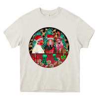 Cream Chickens Heavy Core Tee - CowhideDigitalArt