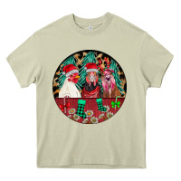 Mossy Chickens Heavy Core Tee - CowhideDigitalArt