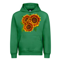 Emerald tiger eyes sunflower Urban Hoodie - LillyAllenDesigns