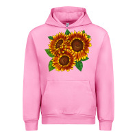 Fuchsia Pink tiger eyes sunflower Urban Hoodie - LillyAllenDesigns