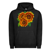 Pigment Black tiger eyes sunflower Urban Hoodie - LillyAllenDesigns