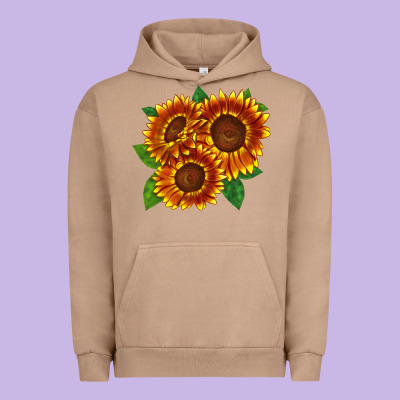 Tiger Eyes Sunflower Urban Hoodie Designed By Lillyallendesigns