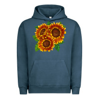 Pigment Midnight Navy tiger eyes sunflower Urban Hoodie - LillyAllenDesigns