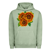 Pigment Oil Green tiger eyes sunflower Urban Hoodie - LillyAllenDesigns