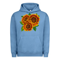 Pigment Pebble Blue tiger eyes sunflower Urban Hoodie - LillyAllenDesigns