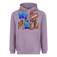 Lavender my heart is on that field american football Heavyweight Hoodie - Zillion Design Studio