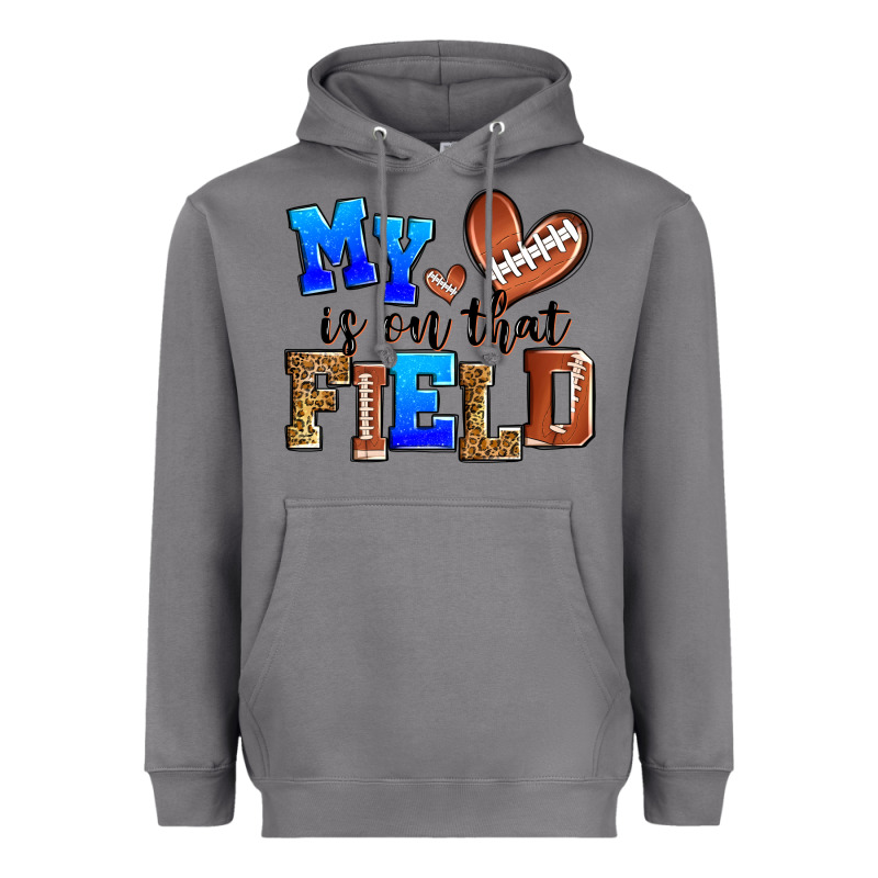 My Heart Is On That Field American Football Heavyweight Hoodie by Zillion Design Studio | Teevron
