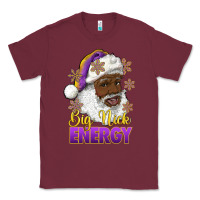 Burgundy big nick energy purple and gold afro santa Classic Tee - RanaPortraitStore