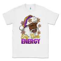 White big nick energy purple and gold afro santa Classic Tee - RanaPortraitStore