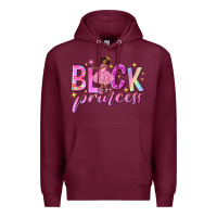 Burgundy black princess black girl Premium Hoodie - NancyCooperArtShop