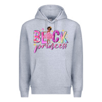 Heather Grey black princess black girl Premium Hoodie - NancyCooperArtShop