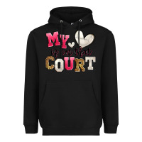 Black my heart is on that court volleyball Heavyweight Hoodie - Zillion Design Studio