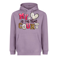 Lavender my heart is on that court volleyball Heavyweight Hoodie - Zillion Design Studio